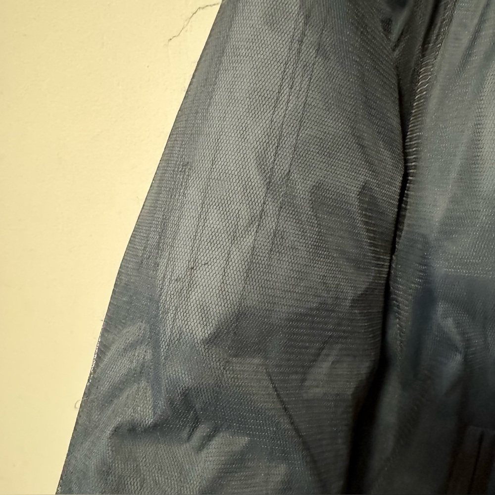 Rundholz Black Label Tulle Overlay Down Jacket Navy Oversized Puffer Coat Medium - Picture 12 of 15